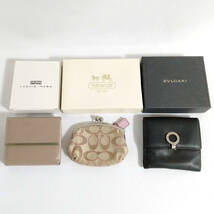 財布 まとめセット PRADA COACH FURLA MIUMIU ポールスミス ANNE KLEIN BVLGARI 他 レザー ウォレット キーケース_画像8