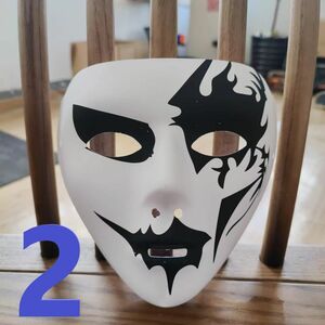 ハロウィン コスチューム マスク2 死 怖い 不気味恐ろしいフェイスマスク コスプレパーティーの小道具 女性男性用の仮装 衣装お面