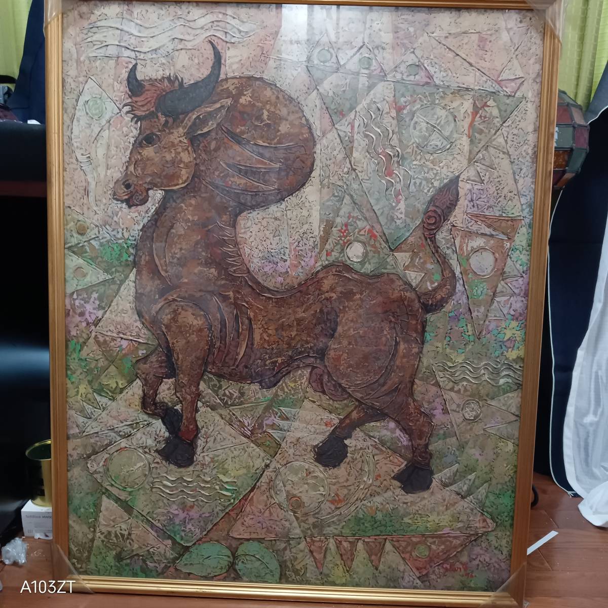 31 [केवल पिक-अप] ललित कला तेल चित्रकला घोड़े की पेंटिंग हस्ताक्षरित 93 x 75 सेमी, चित्रकारी, तैल चित्र, अमूर्त चित्रकारी