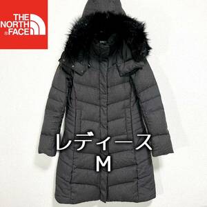 美品!希少 THE NORTH FACE ダウンコート レディースM 海外限定 ノースフェイス ファー フード着脱可能 ヌプシ バルトロライト ビレイヤー