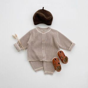 ott bebe カーディガン ニットサロペット セット韓国子供服