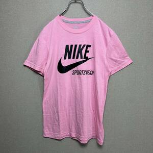 YT0449 NIKE SLIM FIT ナイキ スリムフィット ビッグロゴプリント Tシャツ Lサイズ 半袖 スウッシュ SPORTSWEAR