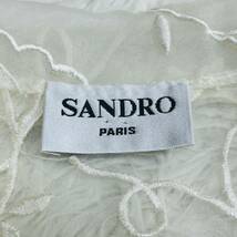 YT0498 SANDRO サンドロ フランス製 フラワー柄シアーレース ジャケット サイズ1 おしゃれボタン マダム 貴賓_画像8
