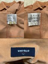 YT0521 【希少!】 美品 OLD UNIQLO オールドユニクロ コーデュロイ ストレッチシャツ Lサイズ コットンシャツ 長袖 2351-301_画像9