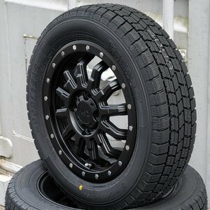 国産 スタッドレスタイヤ 165/65R14 新品 タイヤ ホイール セット 4本 GOODYEAR ICE NAVI 7 S500P S510P JJ2 ハイゼットジャンボ NVAN