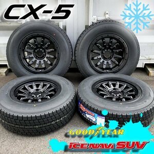 冬 スノー 国産 スタッドレス Mazda CX-5 CX5 新品 16インチタイヤホイール 4本セット GOODYEAR ICENAVI SUV 215/70R16 225/70R16