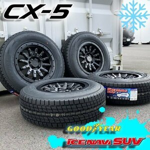 冬 スノー 国産 スタッドレス Mazda CX-5 CX5 新品 16インチタイヤホイール 4本セット GOODYEAR ICENAVI SUV 215/70R16 225/70R16