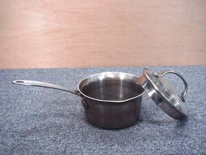 ASAHI アサヒ 軽金属 天使の鍋 なべ IH対応 ガス対応 5層クラッド鋼 片手 直径17㎝ ステンレス鍋 家庭用 調理器具