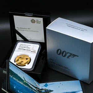 ★1円出品★イギリス/2020/007 Pay Attention 第2貨 100ポンド 金貨 NGC PF70UC/１オンス/オリジナルBOX/COA/161