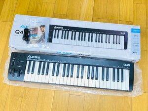 美品★Alesis(アレシス) MIDIキーボード USBコントローラー 49鍵 フルサイズ ベロシティ対応 Q49 MKII