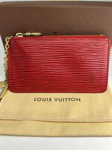 【美品】LOUIS VUITTON ルイヴィトン エピ コインケース 小銭入れ キーリング ポシェットクレ M6380E レッド 赤 小銭入れ