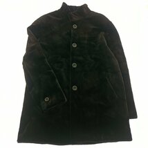SAGA MINK サガミンク 毛皮 コート シェアードミンク リバーシブル ブラック M 着丈 85cm メンズ 銀 アウター ファッション 中古_画像1
