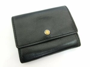 COACH/コーチ：カードポケット付きコインケース 小銭入れ レザー F75024 ブラック 中古/USED