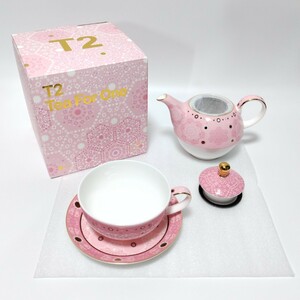 【未使用】 T2 Tea For One ポット カップ ソーサー ティーフォーワン A-317