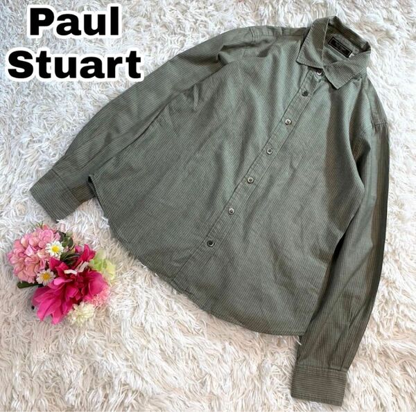 【大きいサイズ】ポールスチュアート　シャツ　ブラウス　9 コットンシャツ 長袖シャツ　レディースシャツ　ブラウス　