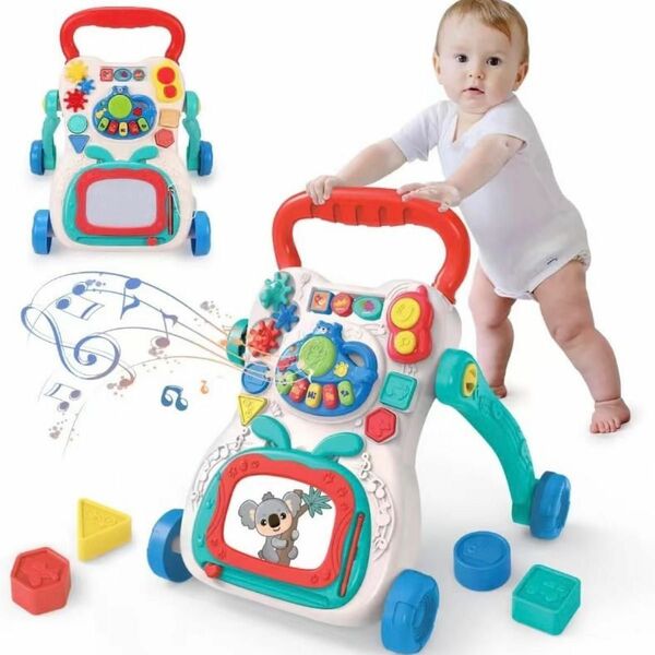 手押し車　ベビーウォーカー　知育玩具　歩行器　歩行補助　おもちゃ　赤ちゃん　1歳　男の子　女の子　プレゼント　出産祝い　ファースト