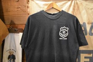 グッドプリント◎USA製90sビンテージHanesヘインズボディ半袖COPS&ROBBERS両面ムービープリントTシャツXL黒ブラック綿100アメリカ製n23870