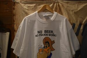 デッドストック品グッドプリント◎90sビンテージHanesヘインズボディビールプリントTシャツXL白ホワイト未使用品アメカジストリートn23941