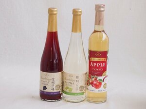  fruit wine 3 pcs set ( car in muscat & Niagara Apple wine Shinshu ..) 500ml×3ps.