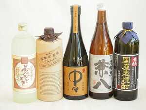 旨味がぎっしり詰まった本格麦焼酎お楽しみ5本セット(国産麦100％ 独奏会27度 熟成麦 夢のひととき25度 大麦長期 百年の孤独40度 兼八25度