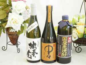 旨味がぎっしり詰まった本格麦焼酎お楽しみ3本セット(国産麦100％ 独奏会27度 常圧粗濾過 独奏会25度 本格麦 中々25度) 720ml×3本