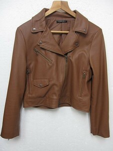 [ ultimate beautiful goods ] wing INGNI autumn winter fake suede rider's jacket tea Brown lady's M size # control number L27382AWS24-231014-50