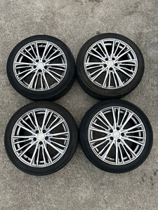 Brocken　17インチ　アルミホイール　中古品　バリ溝　4本セット　17X7JJ　+28　PCD114.3　クラウン　ロイヤル　アスリート