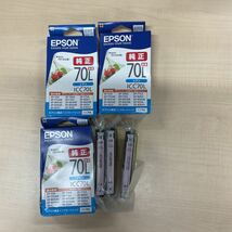 ◎(A0170) 未使用品　EPSONエプソン 純正インクカートリッジ ICC70L x 3/ ICLM70L x 3【計6点】_画像1