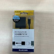 ◎(D1289) エレコム（AD-MDPVGABK）miniDisplayPort(オス)－VGA(D-Sub15ピン メス) 変換アダプタ_画像1