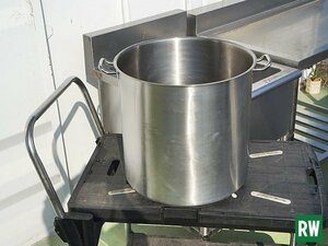  stockpot 40cm IH EBM Pro shef stainless steel size trunk cover less approximately 50L two-handled pot business use for kitchen use goods [3-239189-1]