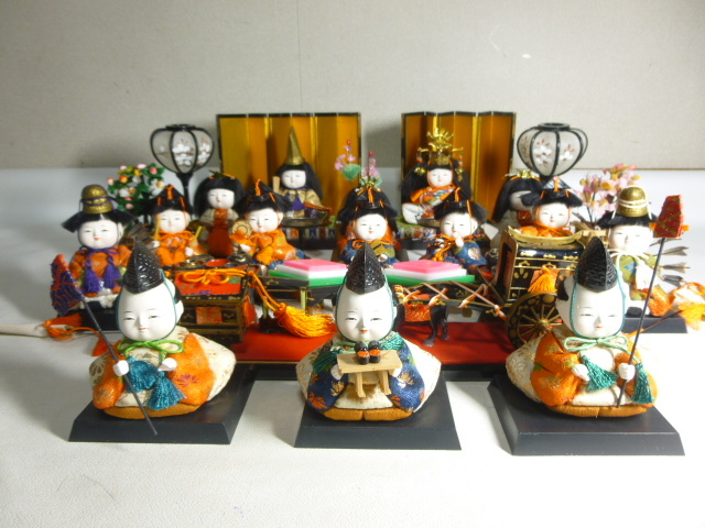 Wooden dolls, Hina decorations, 15 dolls, Hina dolls, season, Annual Events, Doll's Festival, Hina Dolls