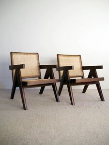 【ギャラリー証明書付】 1955年作 Pierre jeanneret Easy armchair ジャンヌレ イージーチェア ペリアン プルーヴェ Cassina コルビジェ