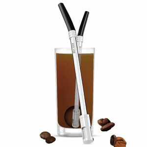 フィルター機能ステンレス製ストローコーヒーストロー携帯用ストローはお茶、ハンドミルコーヒー、フルーツティー