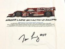 最終値下げ！絶版希少■MZRacing マツダ LMP2 SKYACTIV-D RACING トムロング 直筆サイン Tシャツ 未使用展示品■_画像4