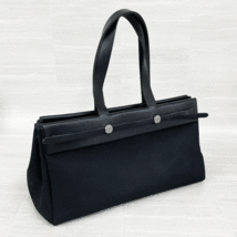 1円～！【N B22】 中古　HERMES/エルメス　カバス GM　トートバッグ　肩掛け ショルダーバッグ　□F刻印　トワルオフィシエ レザー 黒_画像3