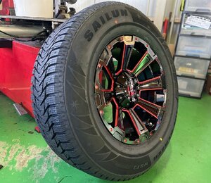 即日発送 120/150プラド FJクルーザー スタッドレス SAILUN WST3 265/70R17 17インチ 新品 タイヤホイールセット 1台分 ノーマル車高対応