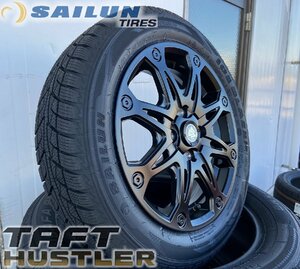 即日発送 スタッドレス タフト デリカミニ スペーシアギア SAILUN WSL2 165/65R15 新品 タイヤホイールセット 15インチ 4本セット