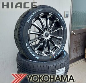 ホワイトレター 車検対応 Bounty Collection BD12 200系ハイエース ヨコハマ PARADA PA03 225/50R18 新品タイヤホイール 18インチ