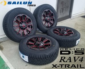 即日発送 【スタッドレス】 デリカD5 エクストレイル CHR クロスロード CX-5 CX-3 16インチ DeathRock SAILUN ICEBLAZER WST1 225/70R16