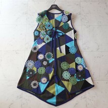 新品同様★トクコ プルミエヴォル TOKUKO 1er VOL★ウールクロッシェFlower ロングベスト コート size 9 ～M相当～ _画像1