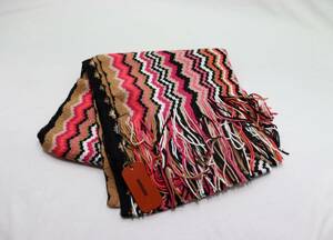 新品 Missoni ミッソーニ マフラー ストール ピンク系 ユニセックス ストライプ