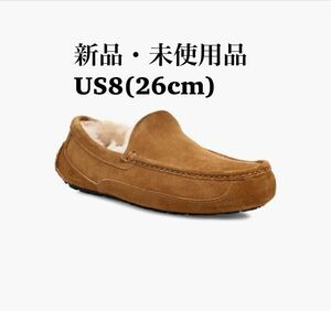 UGG アグ ASCOT アスコット ブラウン チェスナット スエード モカシン メンズ メンズシューズ US8