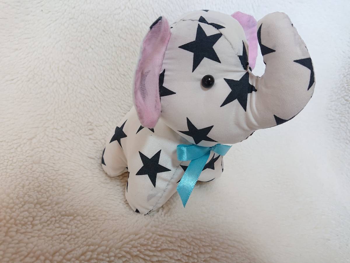 ★doux★fait main★éléphant★éléphant★statue★fait main★fait main★ruban bleu clair★étoile marine★animal en peluche★, couture, broderie, Produit fini, autres