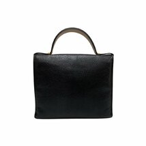 極 美品 Christian Dior ディオール CD ロゴ レザー 本革 2way ハンドバッグ ミニ トートバッグ ショルダーバッグ ブラック 黒 39302_画像5