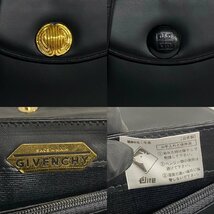 極 美品 付け替えロゴ金具付 GIVENCHY ジバンシィ ジバンシー 4G ロゴ レザー 本革 ハンドバッグ ミニ トートバッグ ブラック 黒 28740_画像4