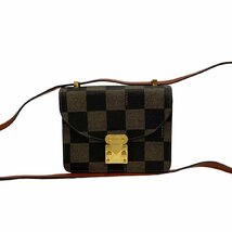 ほぼ未使用 FENDI フェンディ ペカン 柄 ロゴ 金具 レザー 2way セミ ショルダーバッグ ポシェット サコッシュ カーキ ブラック 89749_画像1