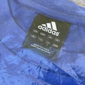 adidas アディダス ドイツ W杯 2006 オフィシャルエンブレムTシャツ Lサイズ ブルー 青 半袖 サッカー ウェア FIFAワールドカップ Germanyの画像3