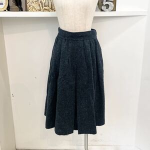 YSL/ skirt/blue/イヴサンローラン/ミディスカート/青