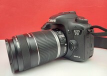 ■ Canon EOS 7D Mark II ボディ EF-S 55-250mm F4-5.6 レンズ 動作確認済 シャッターOK デジタル一眼レフカメラ バッテリー キャノン_画像2