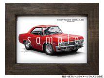 ★カーイラスト064 選べる4タイプ【シボレー インパラ】65年 SS（スーパースポーツ）旧車 送料安_画像3